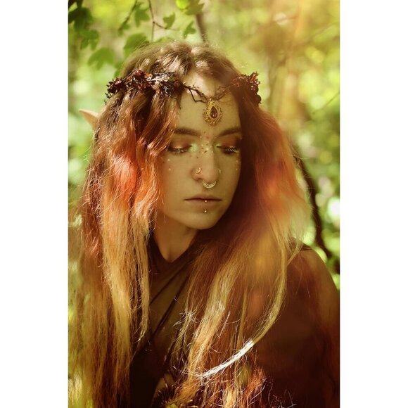Fairy Elf Crown Headpiece Flower Fairy Woodland Raffle Halloween Cosplay main image 7